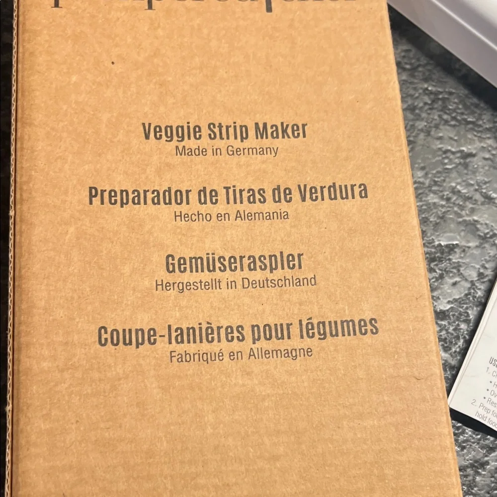 Pampered Chef White Veggie Strip Maker. New in box. Instructions included